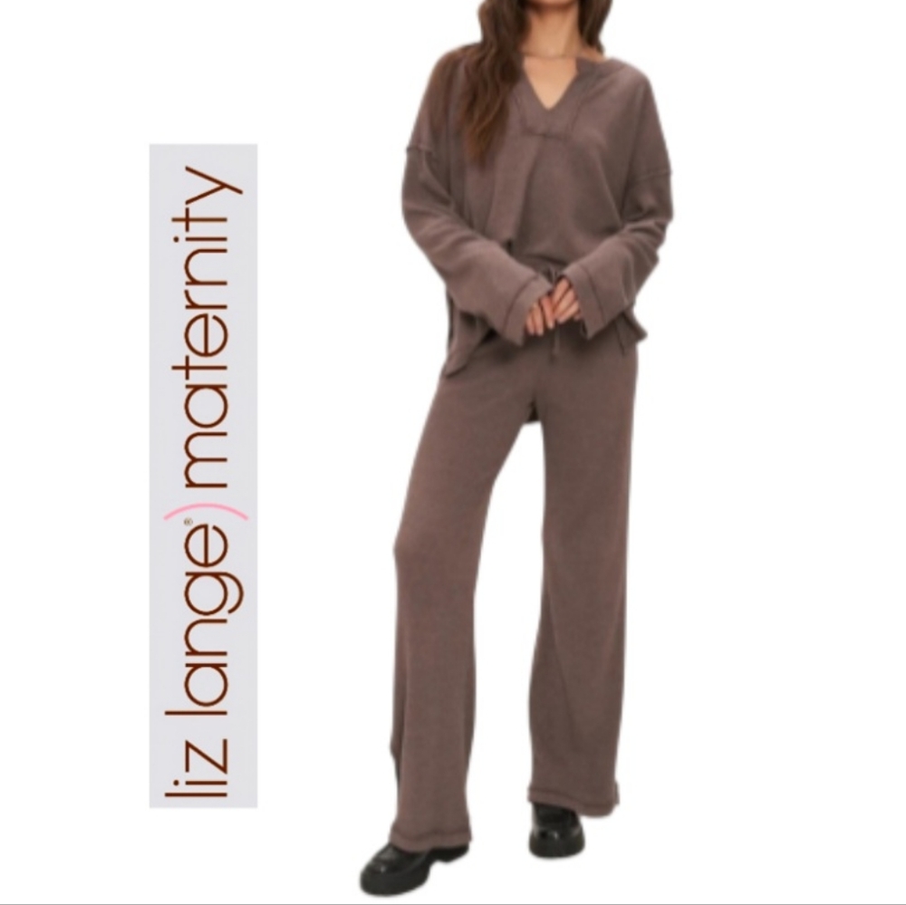 NEW Liz Lange Ribbed Knit Flared Maternity Leggings